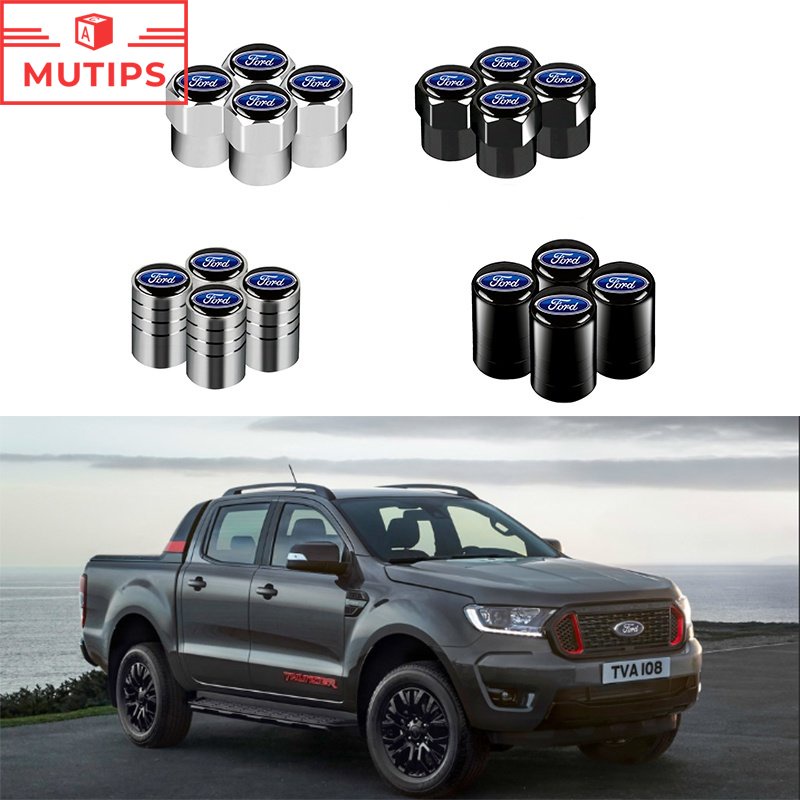 Ford 4Pcs Tutup Pentil Ban Mobil Bahan Aluminum Alloy Untuk Focus Everest Mustang Fiesta Ranger Ecosport