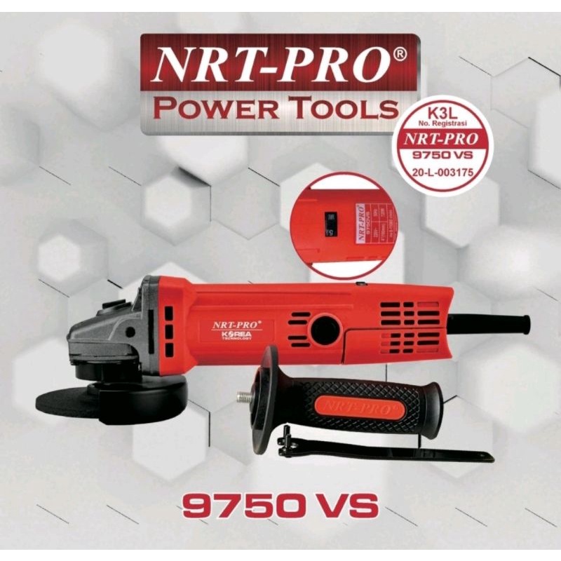 Mesin Gerinda 4&quot; Variable Speed NRT 9750 VS /Gerinda tangan NRT PRO 9750 VS