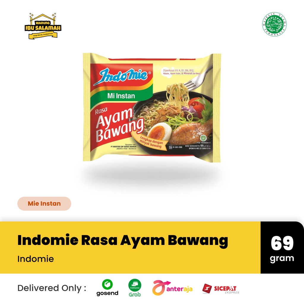 

Indomie Ayam Bawang [1 pcs/pack] - MIE INSTANT