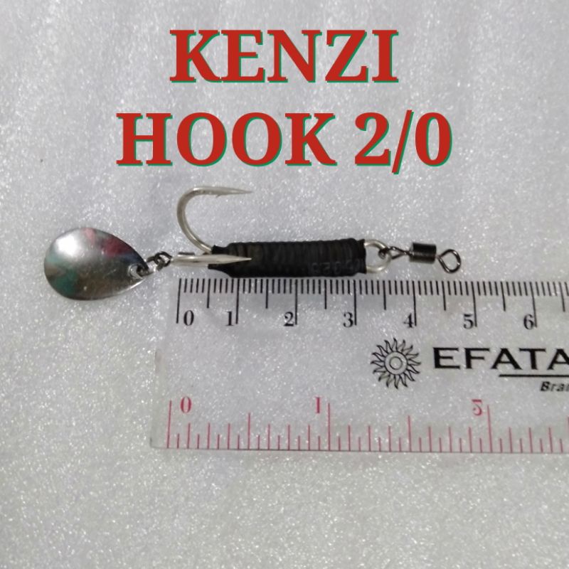 Double hook kenzi untuk Soft prog/ Rakitan kawat untuk Umpan kodok Palsu-Kenzi #2/0