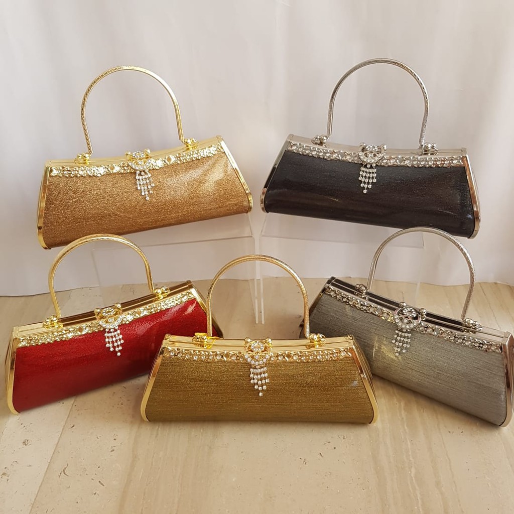 Clutch Pesta Farnell  Diamond Tas Kondangan Wanita Import Cantik Mewah 2209