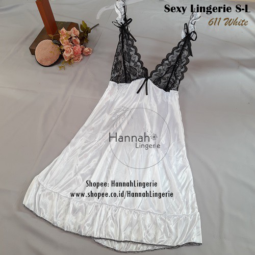 Hannah Lingerie Official - Baju Tidur Seksi Warna Merah, Ungu, Hijau Bahan Satik//Kode 611