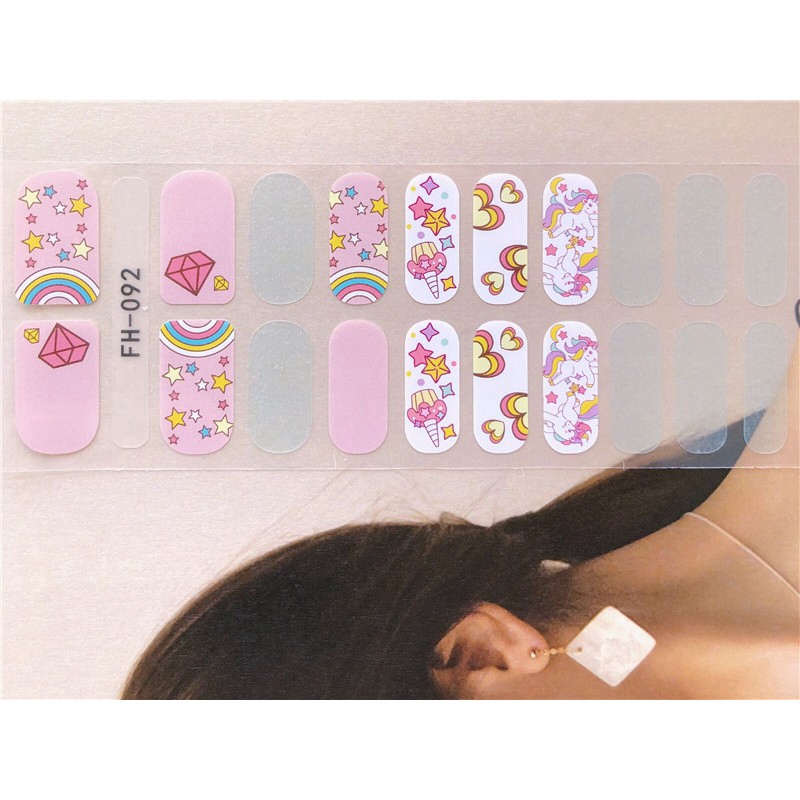 Fh 20pcs Stiker Glitter Bintang Laut Biru Laut Pink Tema Bulan Untuk Dekorasi Nail Art