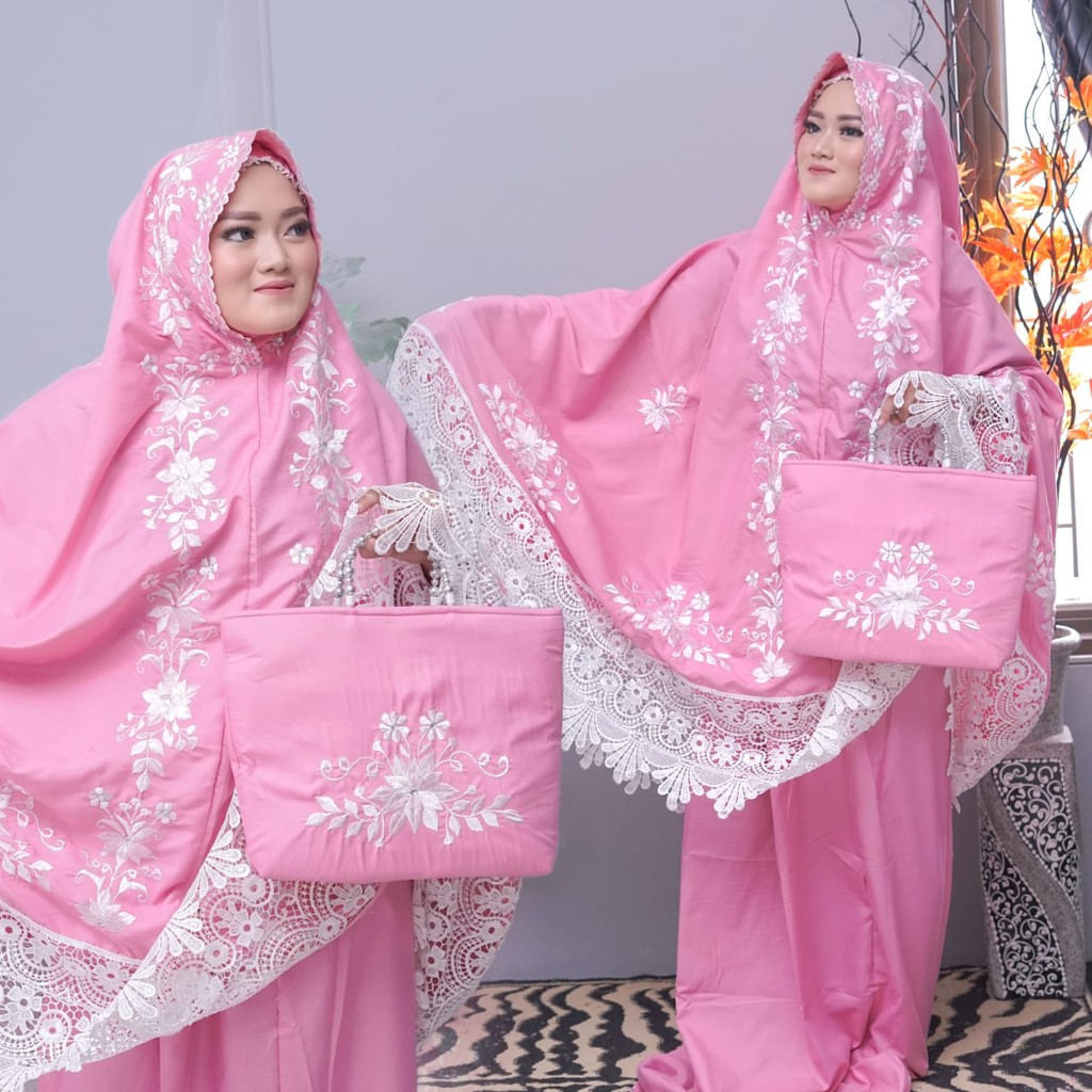 Mukena Dewasa Renda Premium Semi Sutra/ Mukena Dewasa Anisa Bordir/ Mukena Sutra Velvet Premium Prt6
