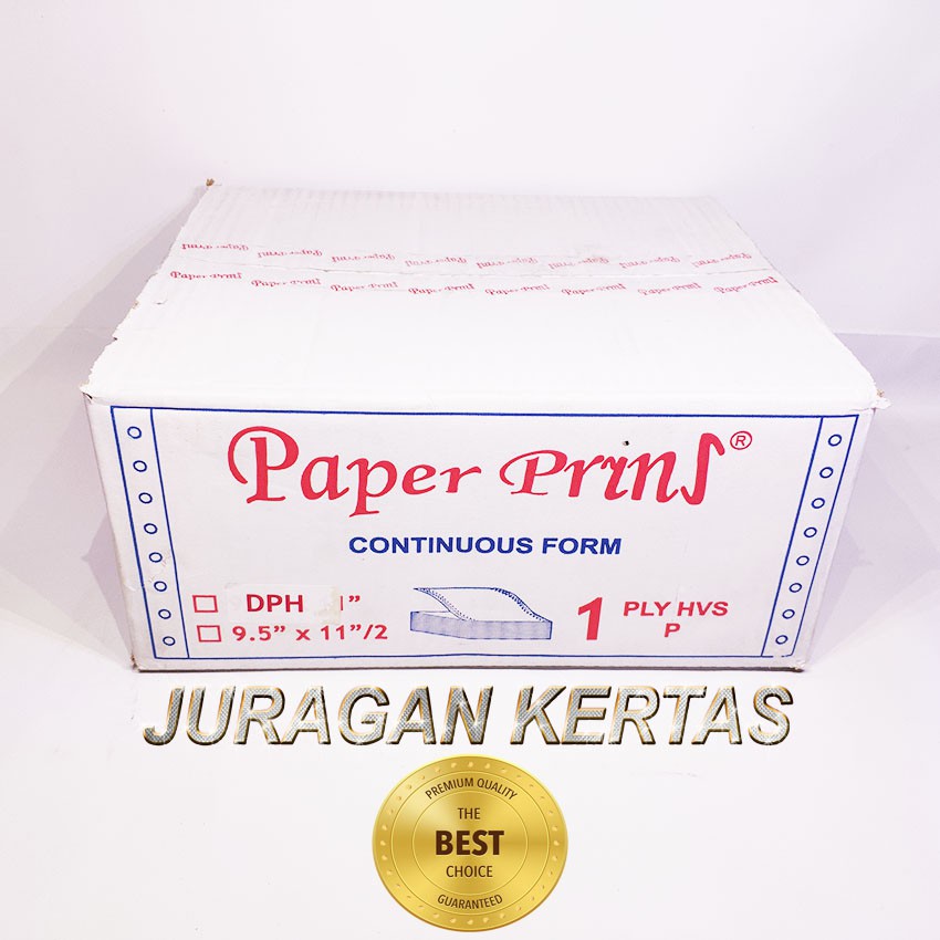 

CONTINUOUS FORM 9.5/2 X 11/2 1PLY PAPERPRYNS WARTEL - BAGI 4