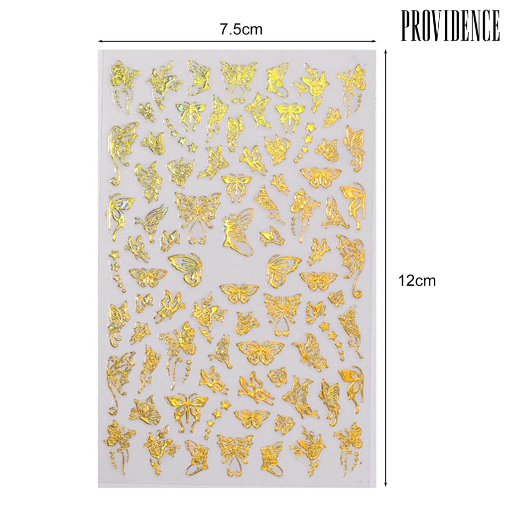Providence 1 Sheet Manicure Decal Lightweight Harmless Delicate Butterfly Nail Art Transfer Sticker for Women