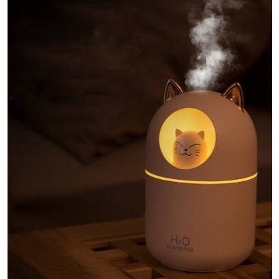 Humidifier H2O Kucing Ultrasonic Cool Mist USB Air Diffuser Aroma Theraphy / Humidifier MengMao H2O A205 Pelembab Udara Aromatherapy Oil Diffuser Cute Cat