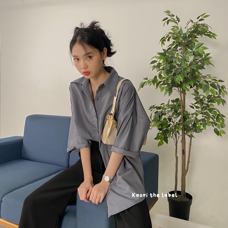 Dale Oversize Shirt - Kemeja Outer Wanita - Kemeja Korean Oversize