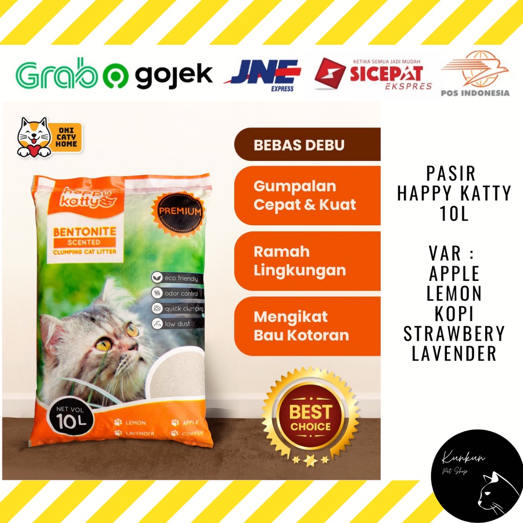 HAPPY KATTY - PASIR WANGI BENTONITE 10 L (ACCESORIS)