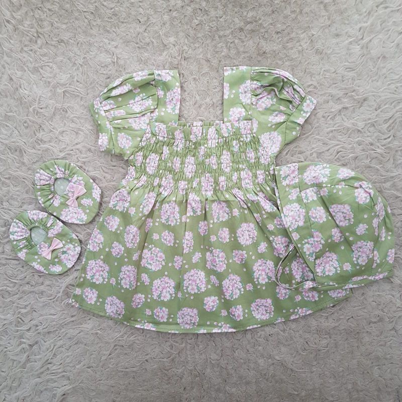 Bonnet flowery set