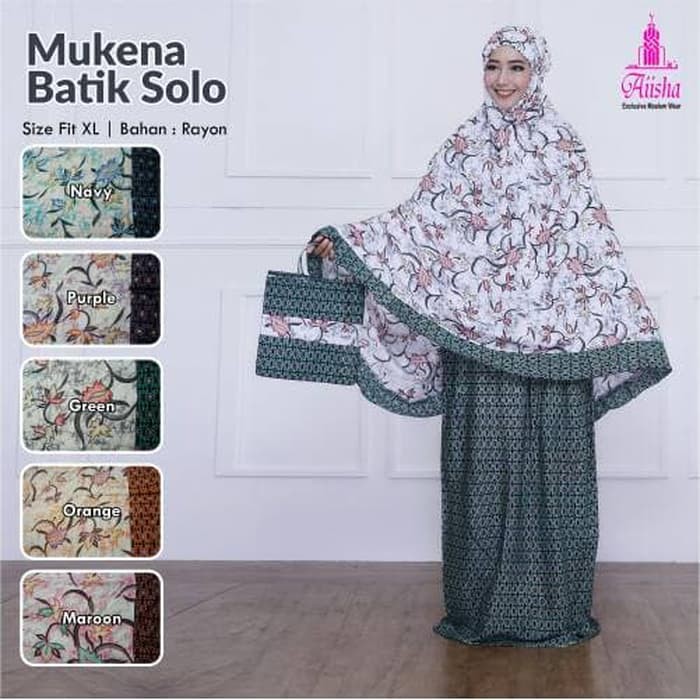 Promo Terbaru Mukena Batik Solo Ori Aiisha Low Price