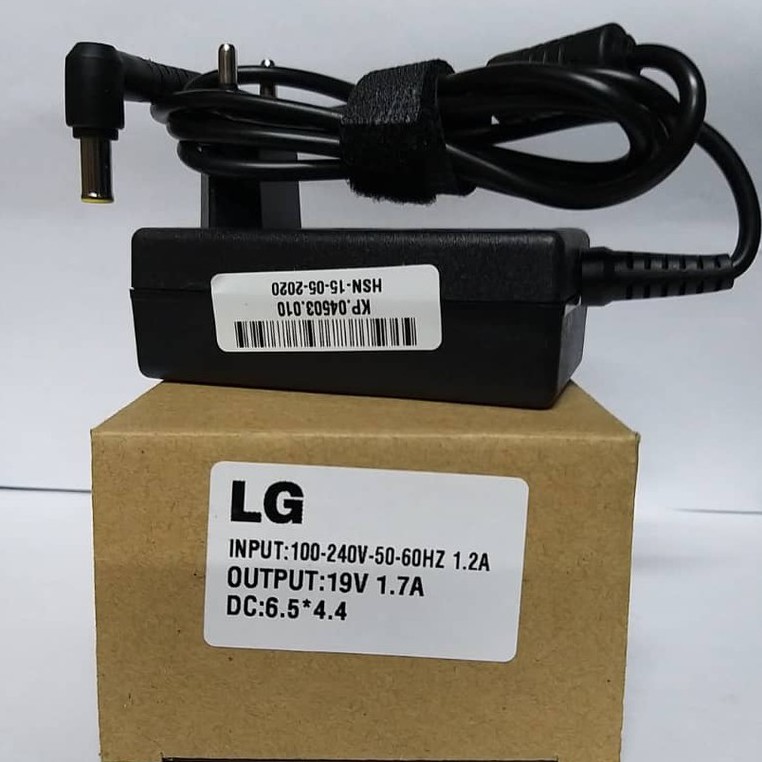 Original Adaptor Charger Monitor LG 19V 1.7A TV, LED, LCD JARUM