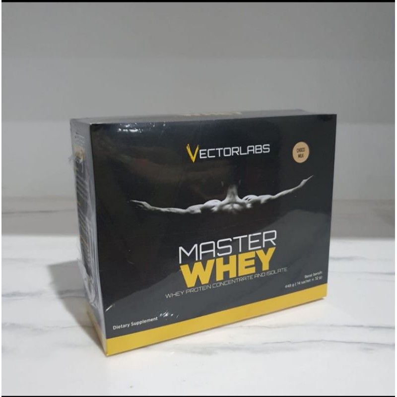Whey protein Vectorlabs Master whey isi 14sachet susu fitnes suplemen fitnes