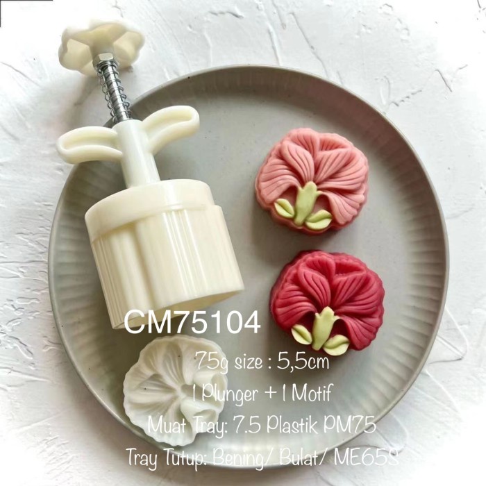 

Cetakan Mooncake Bunga 75g CM75104 CM75