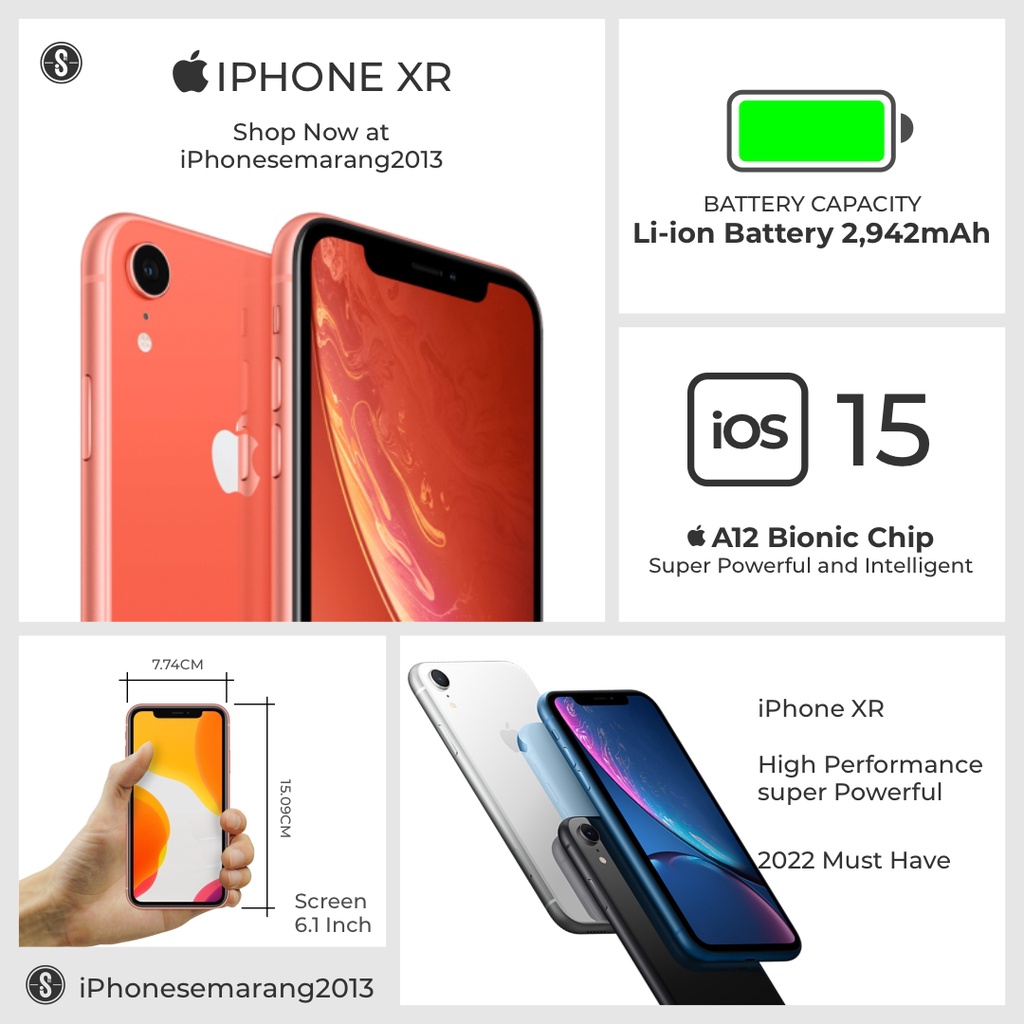 PROMOOO IPHONE XR 64GB/128GB SECOND ORIGINAL FULLSET MULUS BERGARANSI