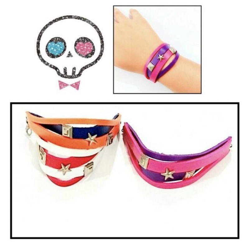 gelang tali punk star warna gelang fashion