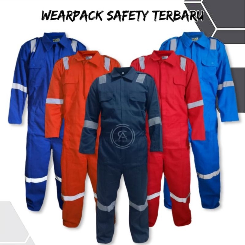 GROSIR Wearpack safety CEMARA / wearpack langsungan / katelpak bengkel / baju bengkel / baju proyek