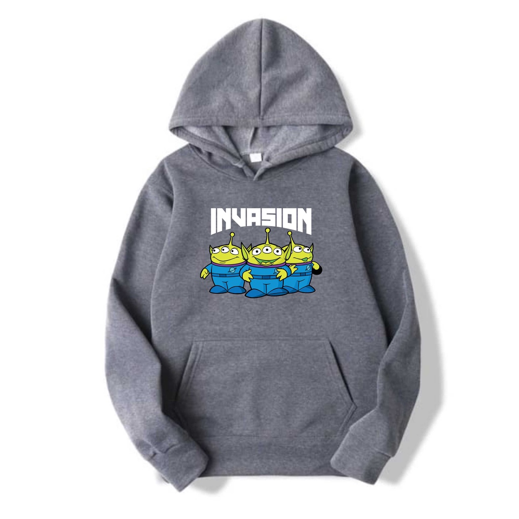 INVASION Sweater Hoodie II INVASION Jumper Hoodie II Sweter Oblong Topi Sz M - XL ( Pria &amp; Wanita / Anak &amp; Dewasa )