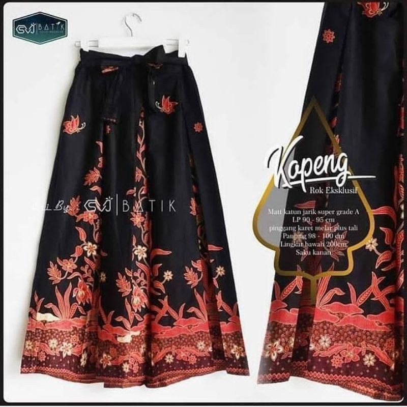 ROK BATIK KOPENG EXCLUSIVE / ROK PAYUNG HITAM MANIS UNGGUL JAYA