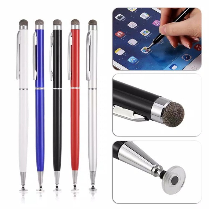 Stylus 2 in 1 untuk menggambar dan menulis Capacitive Stylus pen 2in1 Untuk menggambar