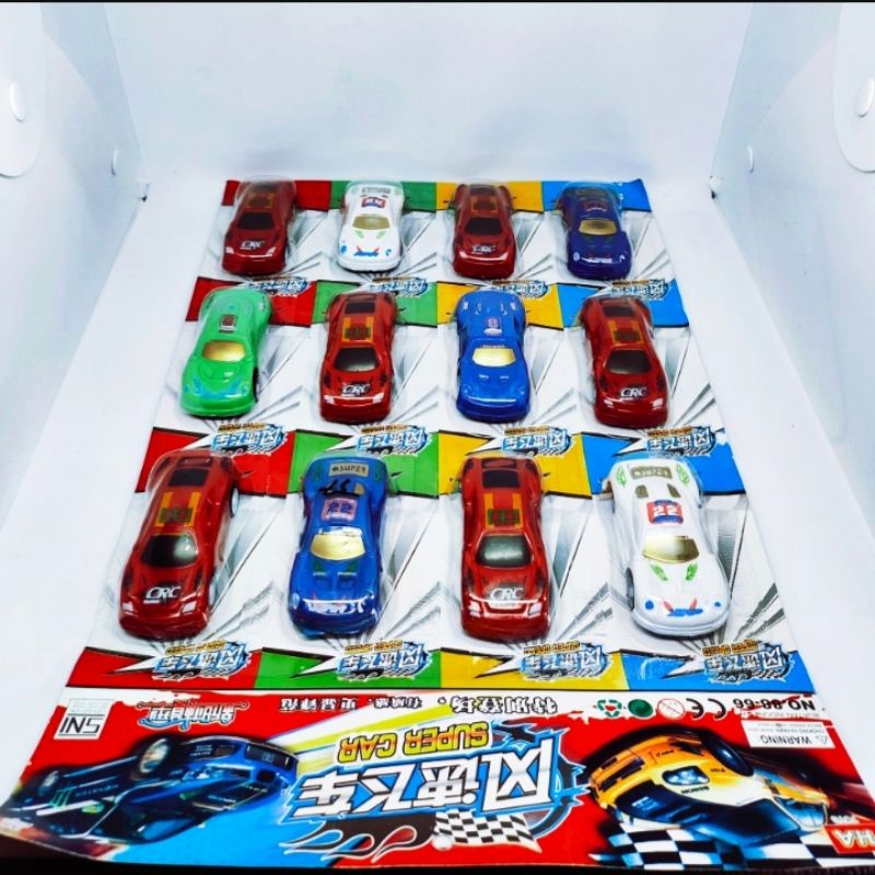 MAINAN ANAK MOBI SUPER CARS/RALLY RACE/MOBIL BALAP isi 12 pcs/Lembar