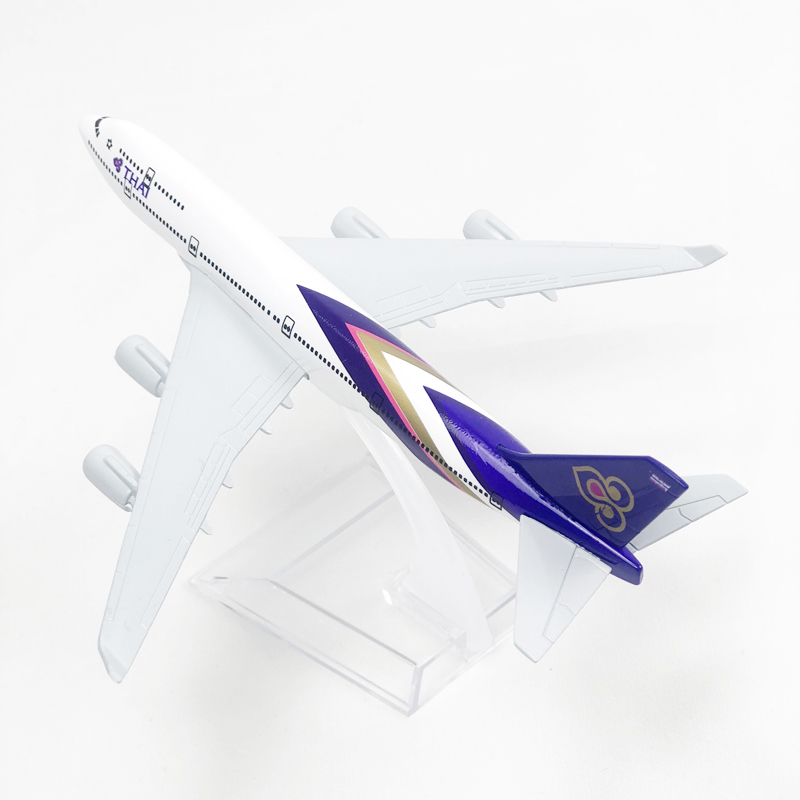 Thai Airways Boeing 747model Pesawat Die-cast Alloy Metal B747 Pesawat Airways Model Mainan 16CM