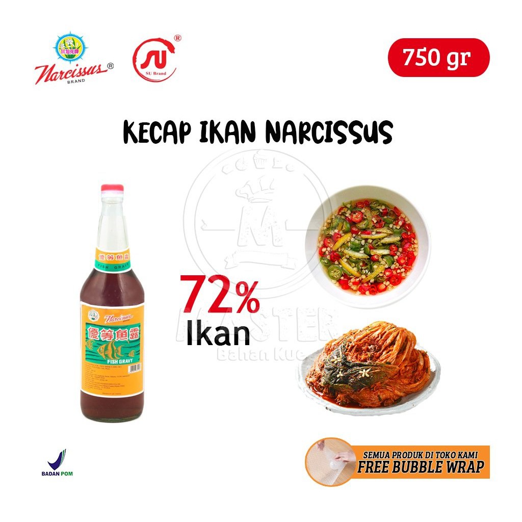 

Kecap Ikan 72% / Fish Sauce / Fish Gravy Narcissus SU Brand [750 gr]