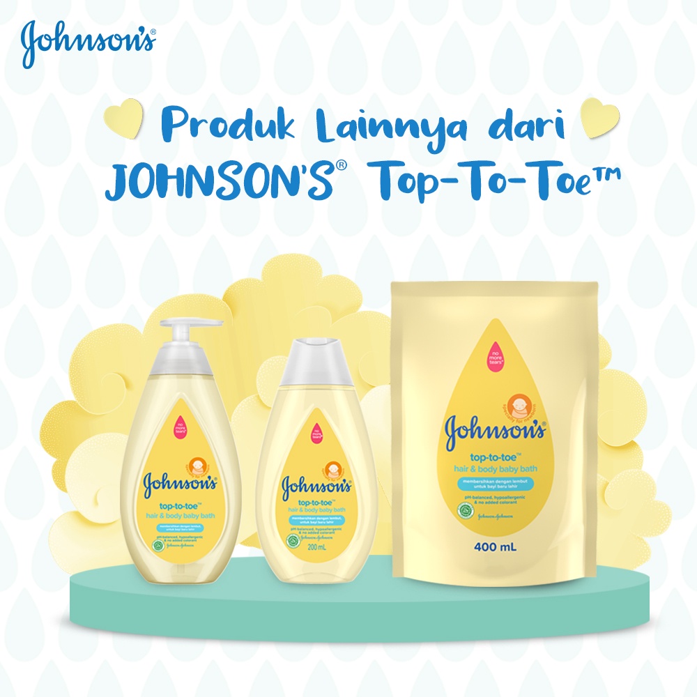 Johnson Hair Body Baby Bath | Sabun Cair Mandi Bayi | Top To Toe | Milk Rice | Bedtime | Cotton Touch | 200 375 400 500 ml