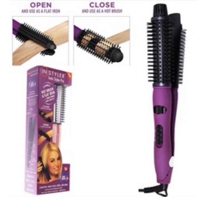CATOK INSTYLER UNGU HOT V BRUSH IRON CURL FLAT/CATOK SISIR MULTIFUNGSI RAPID PRO HEAT UP/CATOK BLOW