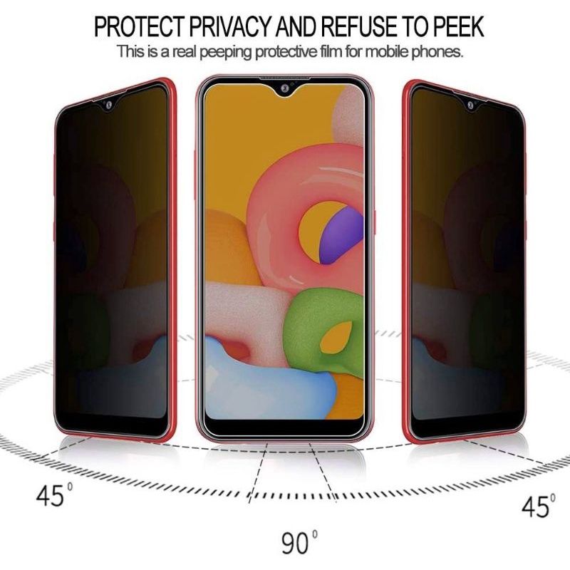 glass Anti Spy Xiaomi Redmi 9A/9C/10A/10C/ Note 8/8 Pro/Note 9/9 Pro/Note 10/10S/10 Pro/Note 11/11 Pro/ Anti Gores Spy Kaca