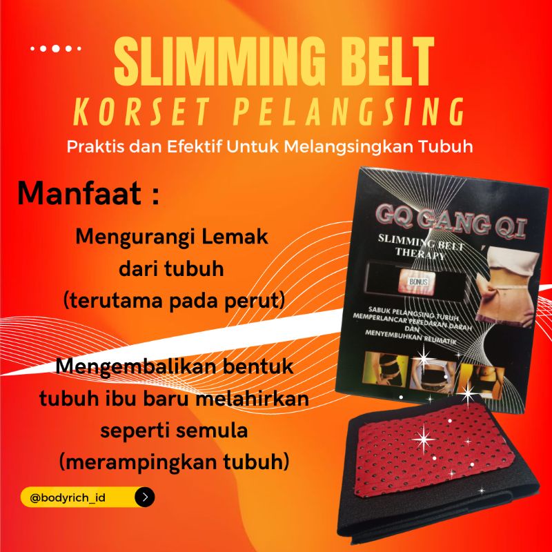 Korset Pelangsing Jumbo  Pengecil Perut  Buncit Pembakar Lemak SLIMMING BELT TERAPY GQ GANG-QI