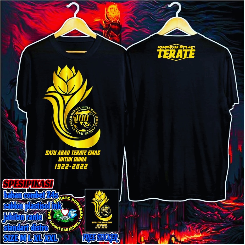 (BISA COD) KAOS SATU ABAD TERATE EMAS NEW DESIGN