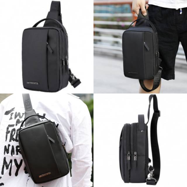 Arctic Hunter Tas Selempang Pria - OMBG4EBK - Black