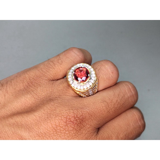 Batu Cincin Asli Red Garnet Merah Original Srilangka