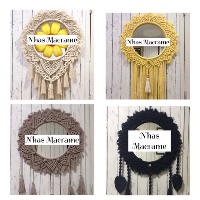 Macrame Mirror | Cermin Macrame | Boho Mirror