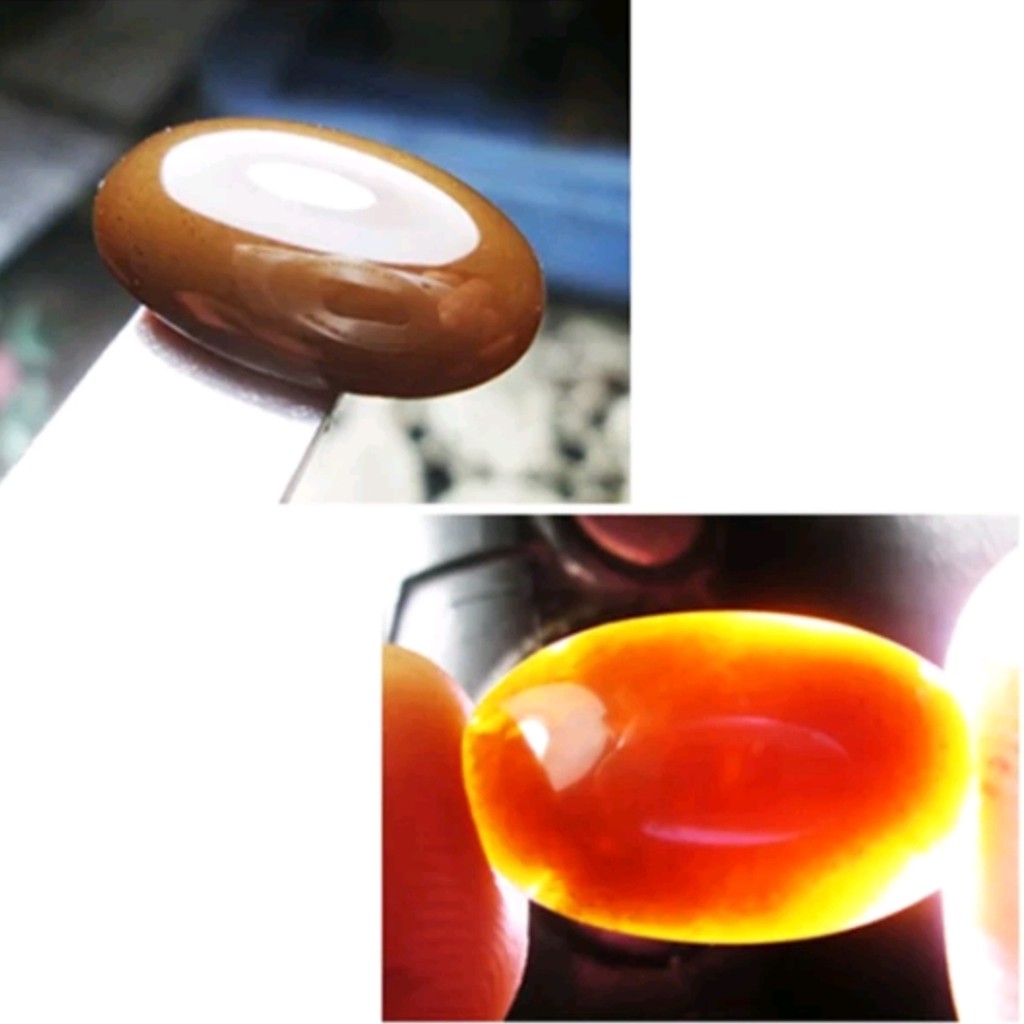 BACAN DOKO batu akik natural bacan coklat doko majiko polos kristal size 19mm