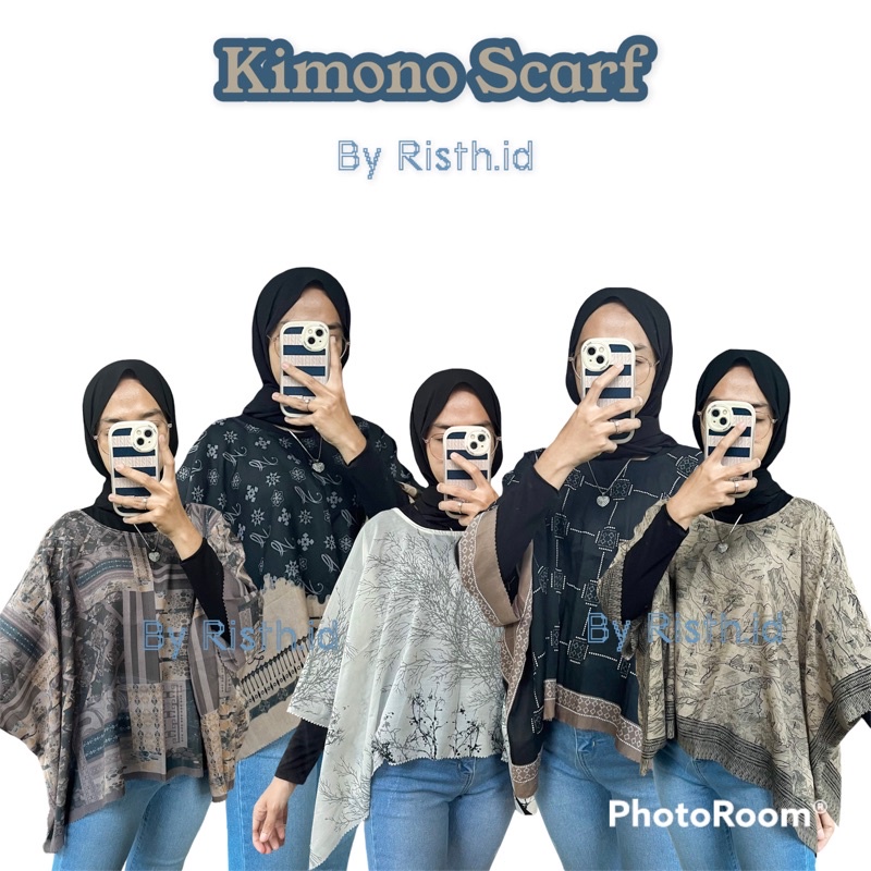 OUTER SCARF KIMONO MURAH PREMIUM | OUTER  SCARF CROP TOP | OUTER SCARF