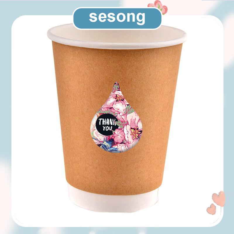 

500 PCS Warna Printing Self Adhesive Seal Label Sticker Terima Kasih Roll Sticker SS