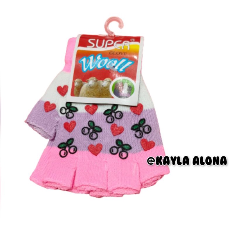 SARUNG TANGAN ANAK MOTIF 1/2 JARI