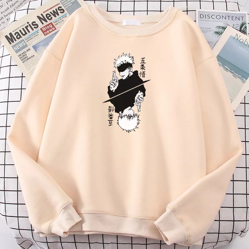 SWEATER HOODIE CREWNECK ANIME JUJUTSU KAISEN GOJO SATORU-CREWNECK ANIME UNISEX