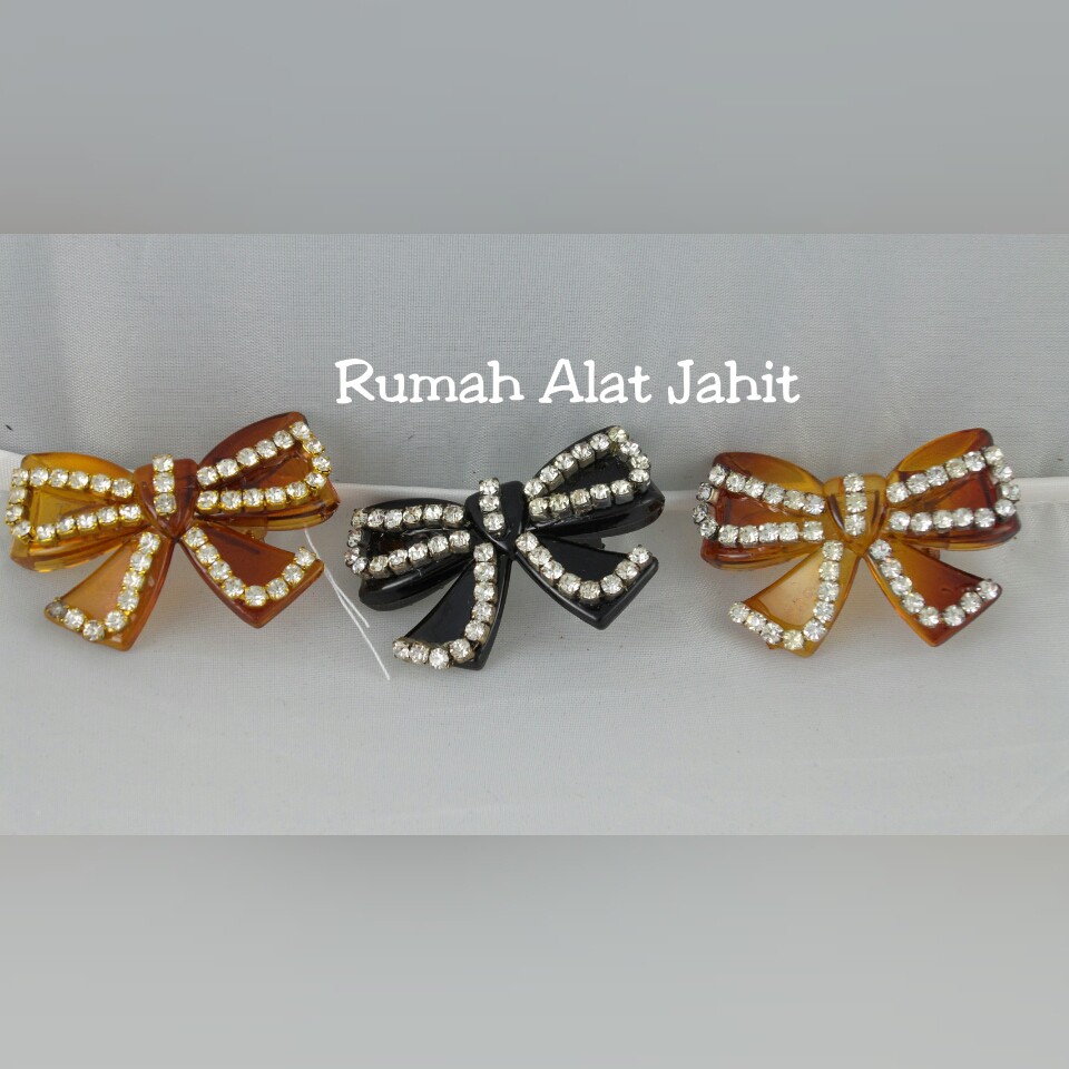 Jepit Rambut / Jedai Kecil Pita Kupu-Kupu 3.5cm