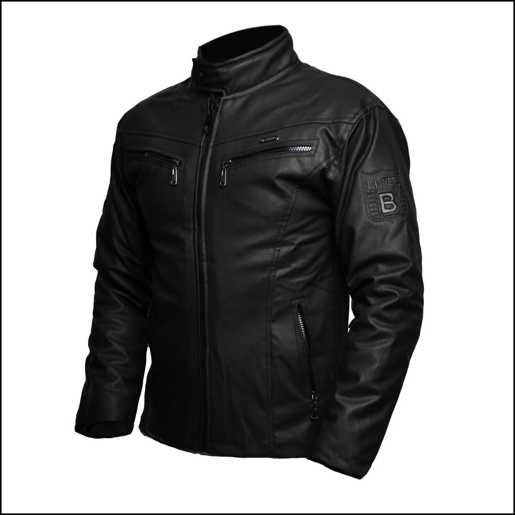 Jaket Motor Semi Kulit Pria Bikers Turing Kualitas Premium Size L - XXL