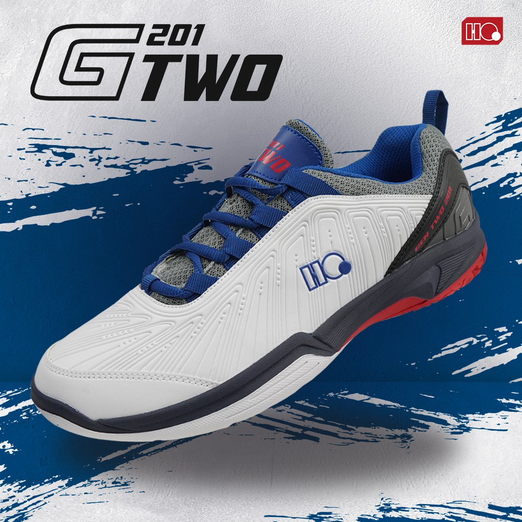 SEPATU BADMINTON HIQUA G-TWO - WHITE NAVY