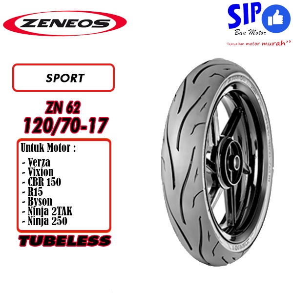 Ban motor sport Zeneos ZN62 120 70 17 tubeless