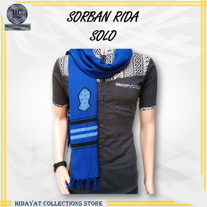 Sorban Rida Solo Terompah Sorban Solo Terbaru - Biru (W0B7) Sorban tactical kualitas premium Peci so
