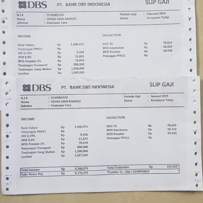 Contoh Slip Gaji Karyawan Toko Roti - Guru Paud