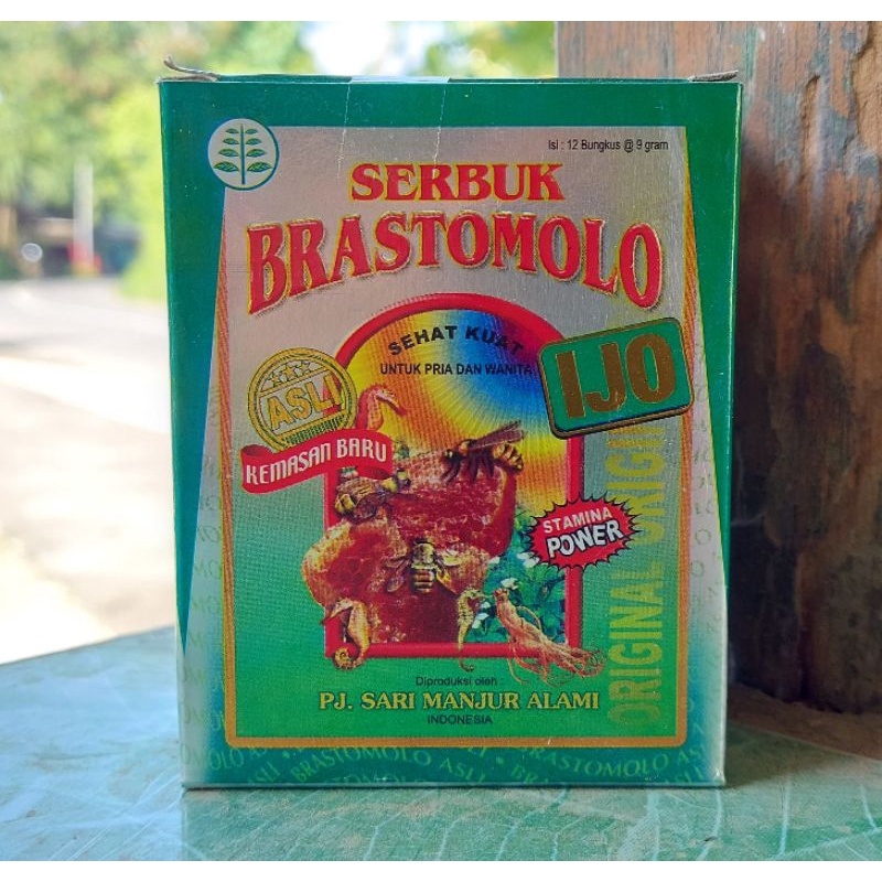 Serbuk Brastomolo Ijo ORIGINAL 1 pack (12 sachet)  Jamu Sehat Kuat Pria Wanita