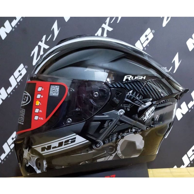 Njs Zx1 rush black silver glossy