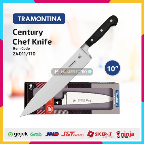 02 TRAMONTINA Century Chef Knife 10 Inch 24011/110 Pisau Full Steel terbaik