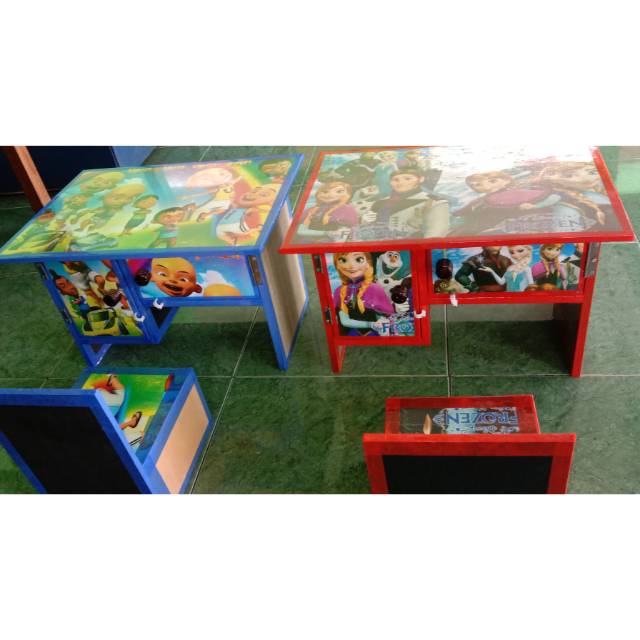 Meja Belajar  1 set dengan kursi  Meja Anak  Custom MEJA 